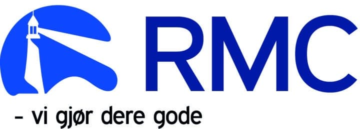 RMC logo, vi gjør dere gode enkel, farger med hvit bakgrunn